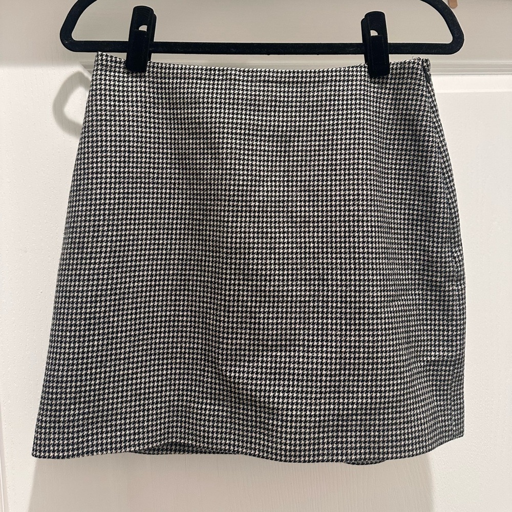 & Other Stories Monochrome Houndstooth Pencil Skirt